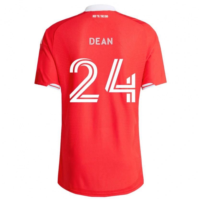 Danxen Kinderen Jonathan Dean #24 Rood Diep Blauw Wit Thuisshirt Thuistenue 2026/27 T-Shirt België