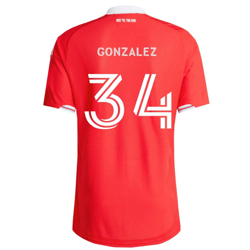 Danxen Kinderen Omar González #34 Rood Diep Blauw Wit Thuisshirt Thuistenue 2026/27 T-Shirt België