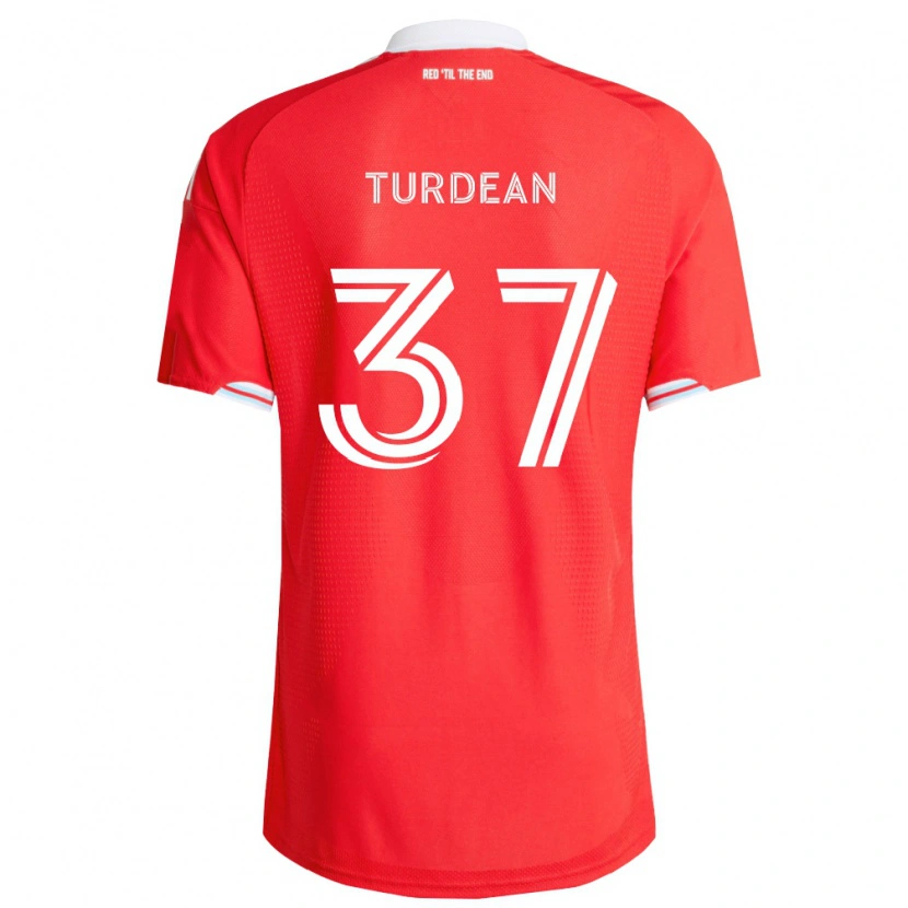 Danxen Kinderen Robert Turdean #37 Rood Diep Blauw Wit Thuisshirt Thuistenue 2026/27 T-Shirt België