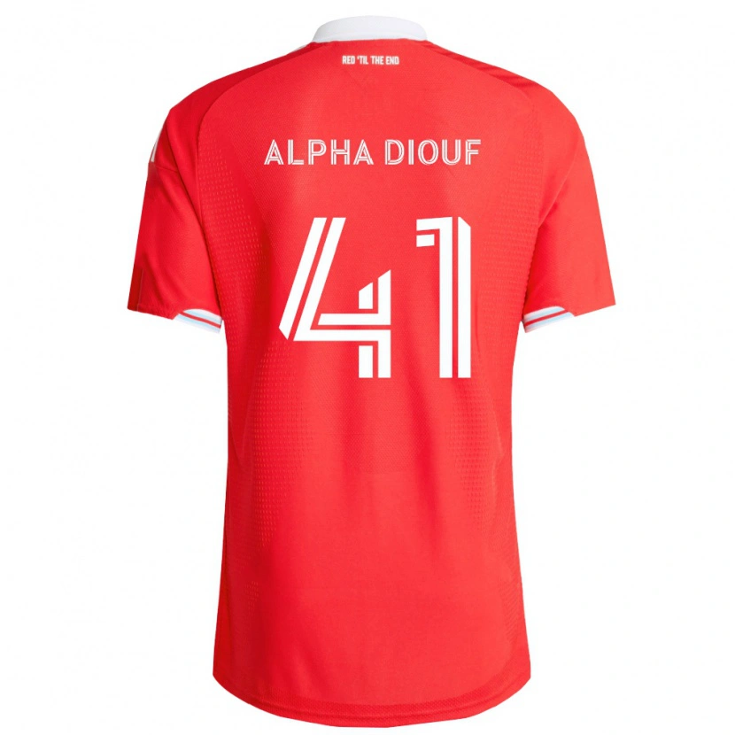Danxen Kinderen Jean Alpha Diouf #41 Rood Diep Blauw Wit Thuisshirt Thuistenue 2026/27 T-Shirt België