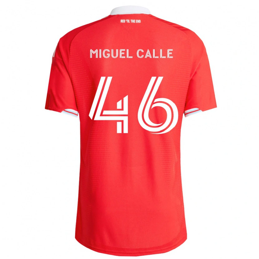 Danxen Kinderen Juan Miguel Calle #46 Rood Diep Blauw Wit Thuisshirt Thuistenue 2026/27 T-Shirt België