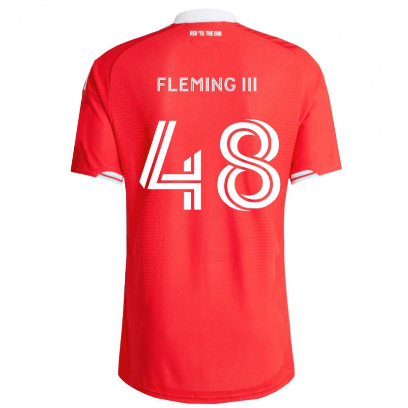 Danxen Kinderen Richard Fleming Iii #48 Rood Diep Blauw Wit Thuisshirt Thuistenue 2026/27 T-Shirt België