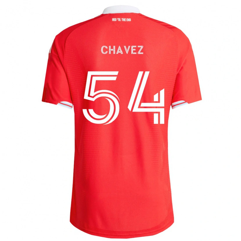 Danxen Kinderen Emiliano Chavez #54 Rood Diep Blauw Wit Thuisshirt Thuistenue 2026/27 T-Shirt België