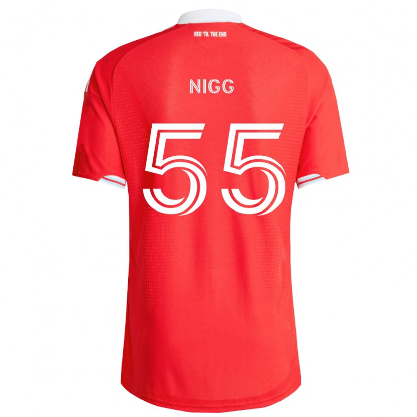 Danxen Kinderen Damian Nigg #55 Rood Diep Blauw Wit Thuisshirt Thuistenue 2026/27 T-Shirt België