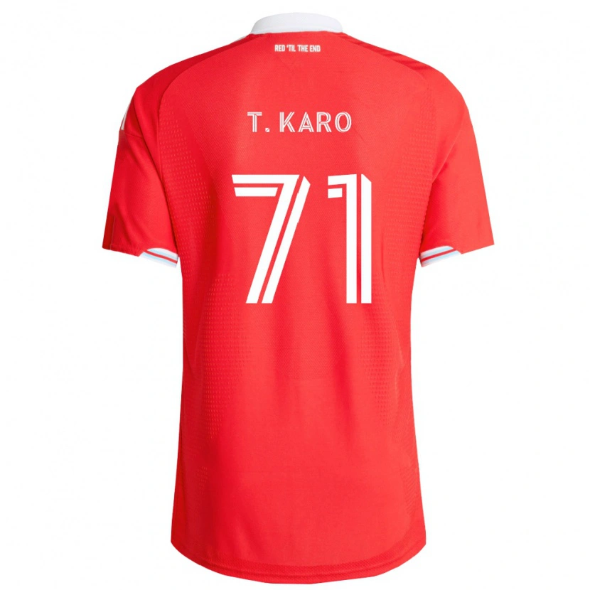 Danxen Kinderen David Tchétchao Karo #71 Rood Diep Blauw Wit Thuisshirt Thuistenue 2026/27 T-Shirt België
