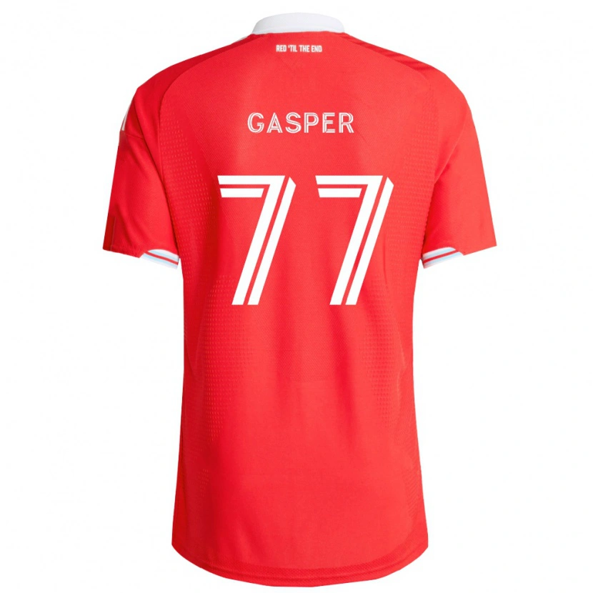 Danxen Kinderen Chase Gasper #77 Rood Diep Blauw Wit Thuisshirt Thuistenue 2026/27 T-Shirt België