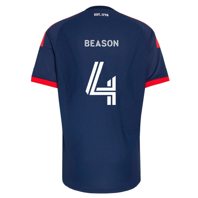 Danxen Kinderen Tanner Beason #4 Koninklijk Blauw Rood Wit Thuisshirt Thuistenue 2026/27 T-Shirt België