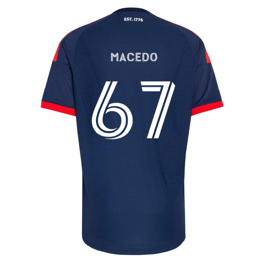 Danxen Kinderen Josh Macedo #67 Koninklijk Blauw Rood Wit Thuisshirt Thuistenue 2026/27 T-Shirt België