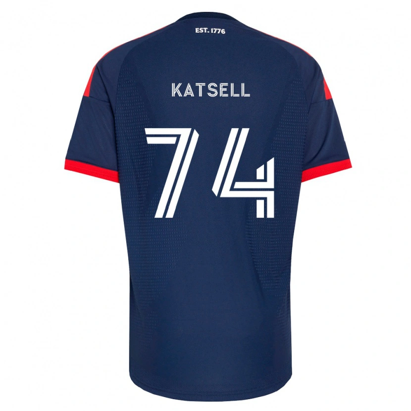Danxen Kinderen Levi Katsell #74 Koninklijk Blauw Rood Wit Thuisshirt Thuistenue 2026/27 T-Shirt België