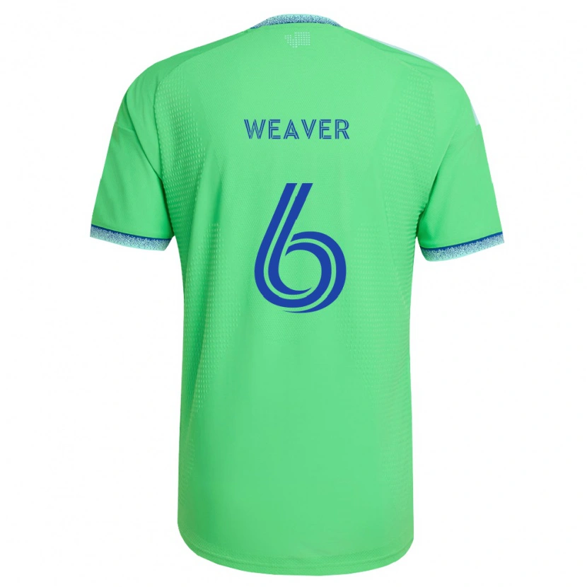 Danxen Kinderen Morgan Weaver #6 Groen Lichtblauw Thuisshirt Thuistenue 2026/27 T-Shirt België