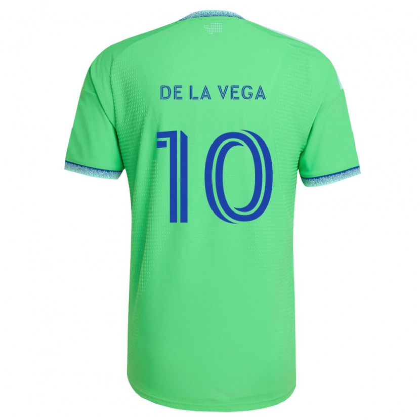 Danxen Kinderen Pedro De La Vega #10 Groen Lichtblauw Thuisshirt Thuistenue 2026/27 T-Shirt België