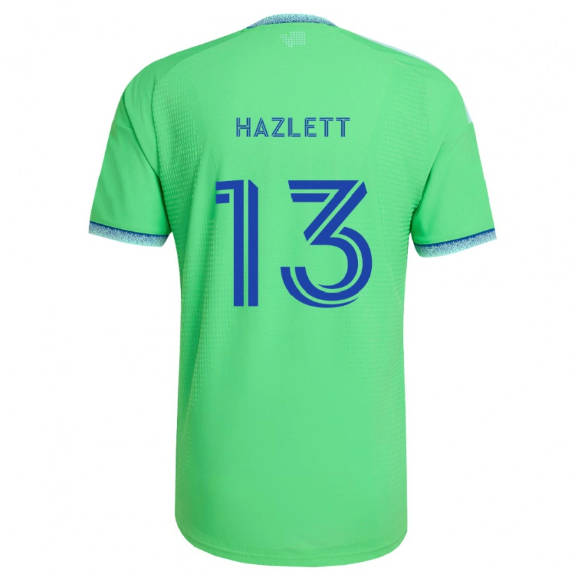 Danxen Kinderen Kimberly Hazlett #13 Groen Lichtblauw Thuisshirt Thuistenue 2026/27 T-Shirt België