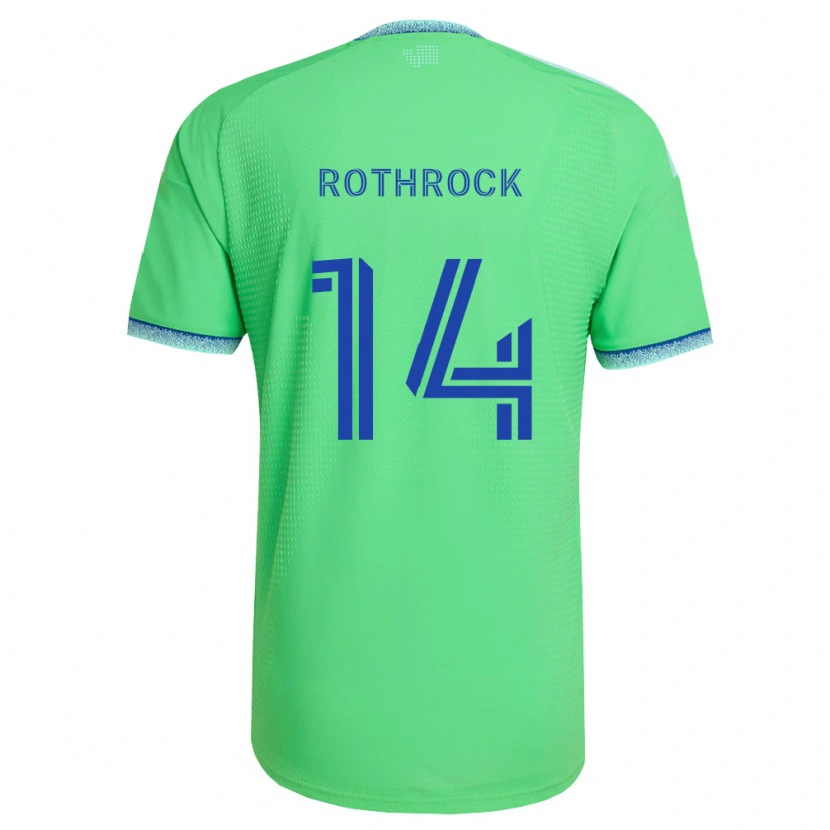 Danxen Kinderen Paul Rothrock #14 Groen Lichtblauw Thuisshirt Thuistenue 2026/27 T-Shirt België