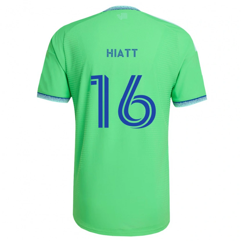 Danxen Kinderen Samantha Hiatt #16 Groen Lichtblauw Thuisshirt Thuistenue 2026/27 T-Shirt België