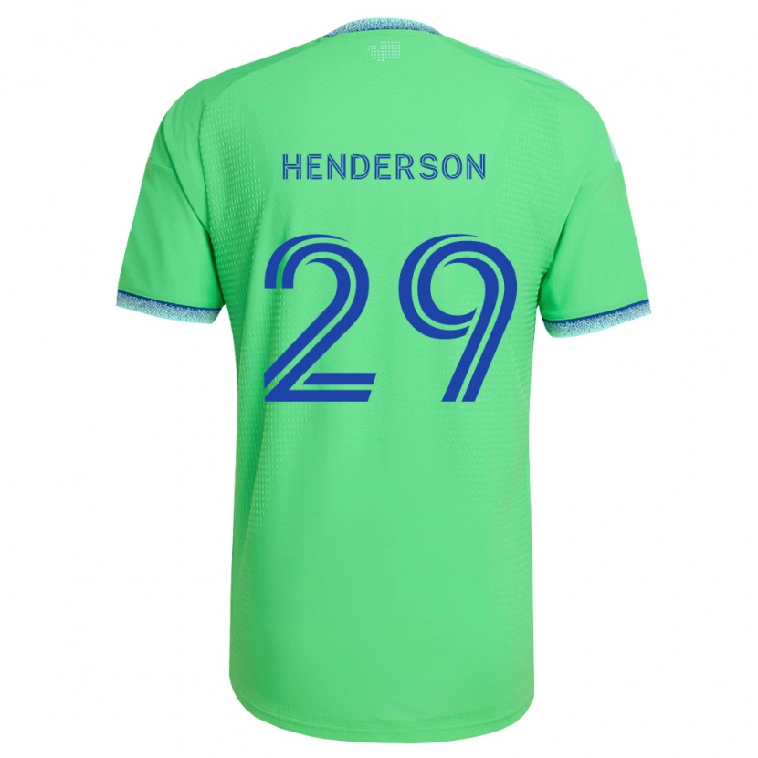 Danxen Kinderen Anna Henderson #29 Groen Lichtblauw Thuisshirt Thuistenue 2026/27 T-Shirt België