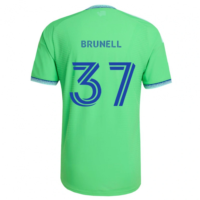 Danxen Kinderen Snyder Brunell #37 Groen Lichtblauw Thuisshirt Thuistenue 2026/27 T-Shirt België