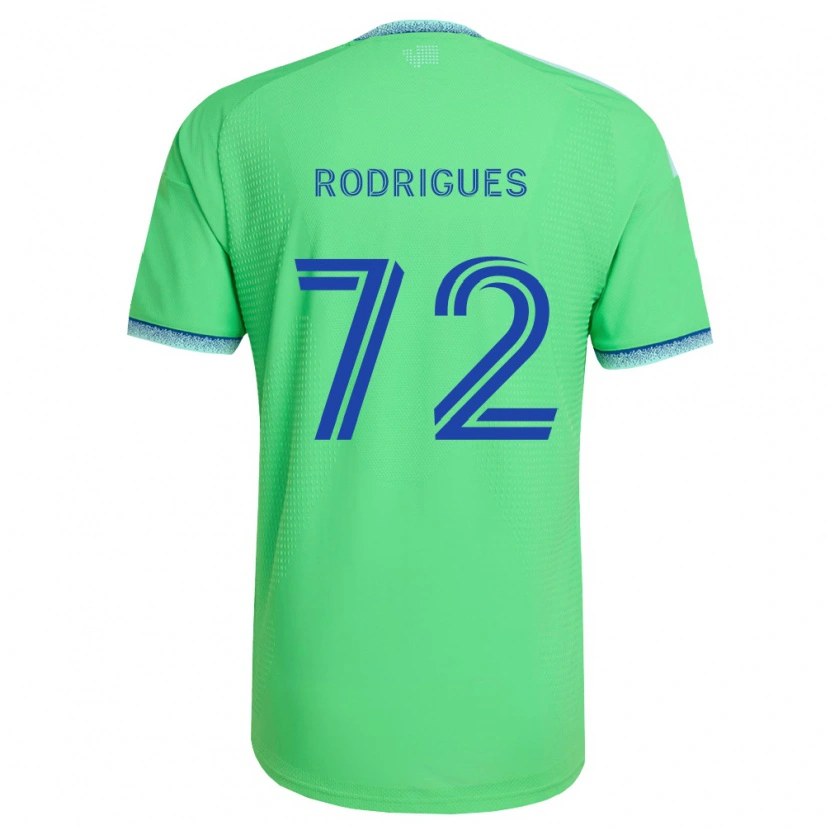 Danxen Kinderen Braudílio Rodrigues #72 Groen Lichtblauw Thuisshirt Thuistenue 2026/27 T-Shirt België