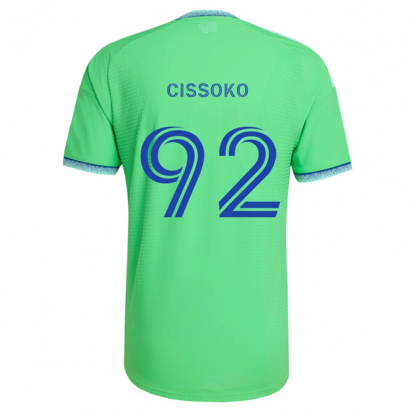 Danxen Kinderen Abdoulaye Cissoko #92 Groen Lichtblauw Thuisshirt Thuistenue 2026/27 T-Shirt België