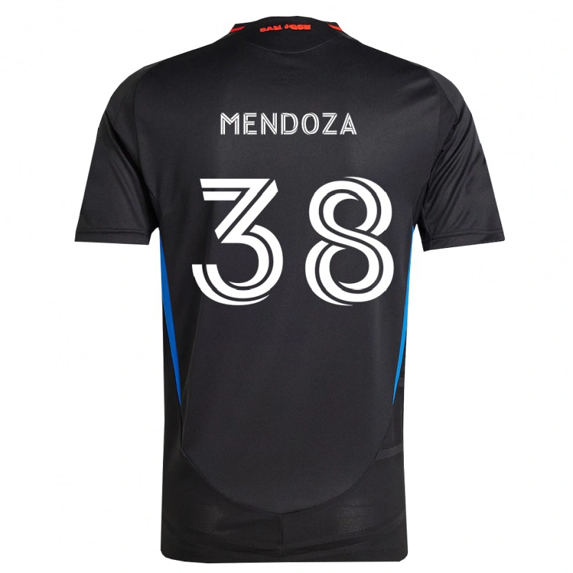 Danxen Kinderen Edwyn Mendoza #38 Blauw Wit Zwart Thuisshirt Thuistenue 2026/27 T-Shirt België