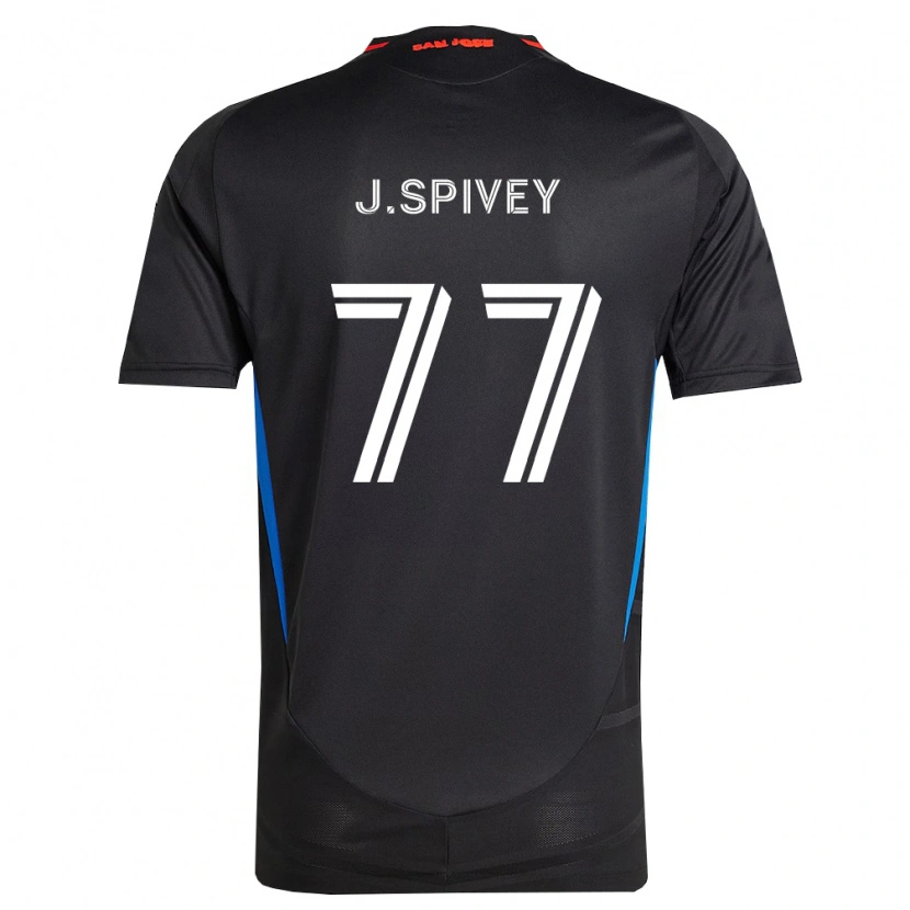 Danxen Kinderen Jermaine Spivey #77 Blauw Wit Zwart Thuisshirt Thuistenue 2026/27 T-Shirt België