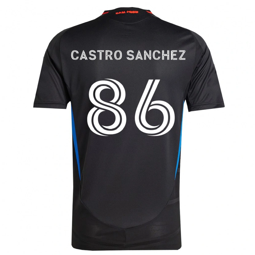 Danxen Kinderen Andy Castro Sanchez #86 Blauw Wit Zwart Thuisshirt Thuistenue 2026/27 T-Shirt België