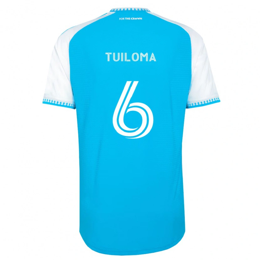 Danxen Kinderen Bill Tuiloma #6 Hemelsblauw Wit Zwart Thuisshirt Thuistenue 2026/27 T-Shirt België