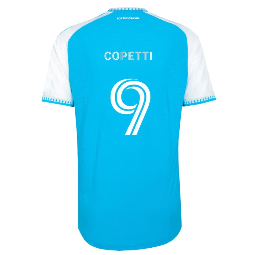 Danxen Kinderen Enzo Copetti #9 Hemelsblauw Wit Zwart Thuisshirt Thuistenue 2026/27 T-Shirt België