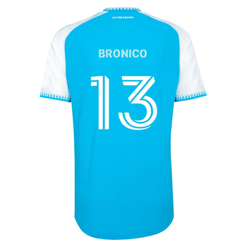 Danxen Kinderen Brandt Bronico #13 Hemelsblauw Wit Zwart Thuisshirt Thuistenue 2026/27 T-Shirt België