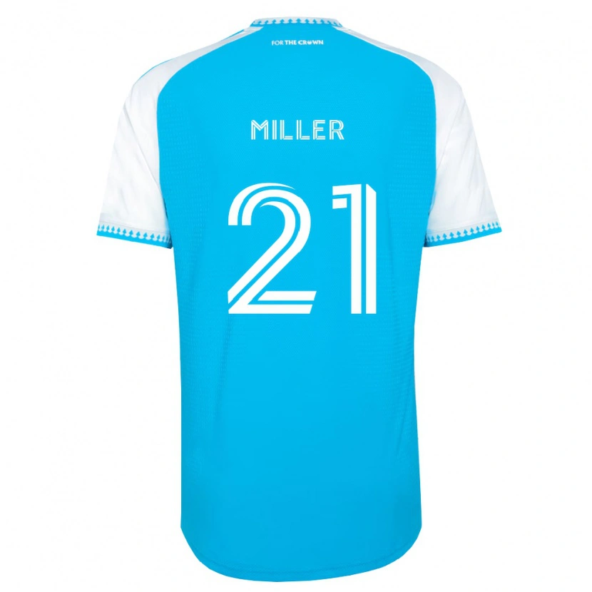 Danxen Kinderen Tyler Miller #21 Hemelsblauw Wit Zwart Thuisshirt Thuistenue 2026/27 T-Shirt België