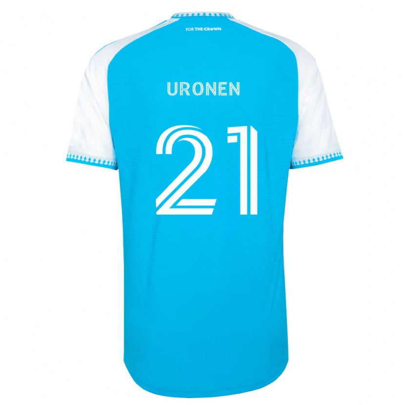Danxen Kinderen Jere Uronen #21 Hemelsblauw Wit Zwart Thuisshirt Thuistenue 2026/27 T-Shirt België