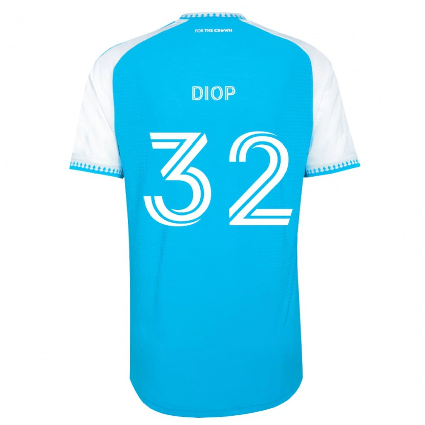 Danxen Kinderen Hamady Diop #32 Hemelsblauw Wit Zwart Thuisshirt Thuistenue 2026/27 T-Shirt België