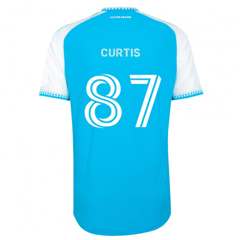 Danxen Kinderen Ethan Curtis #87 Hemelsblauw Wit Zwart Thuisshirt Thuistenue 2026/27 T-Shirt België