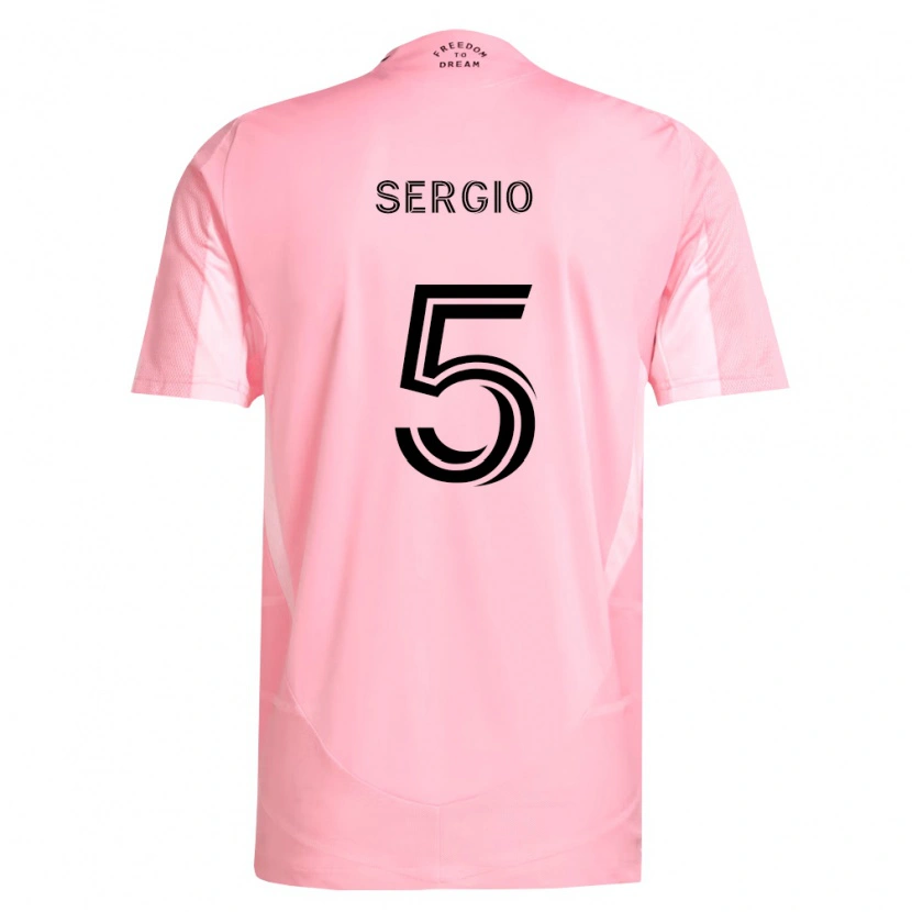 Danxen Kinderen Sergio Busquets #5 Roze Zwart Thuisshirt Thuistenue 2026/27 T-Shirt België