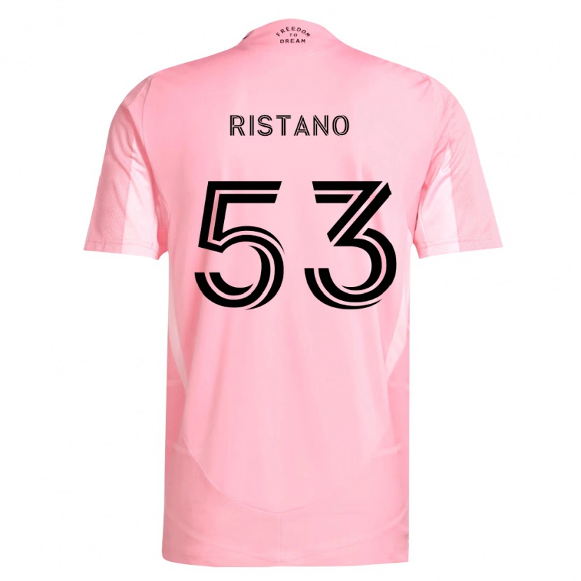 Danxen Kinderen Alejo Ristano #53 Roze Zwart Thuisshirt Thuistenue 2026/27 T-Shirt België