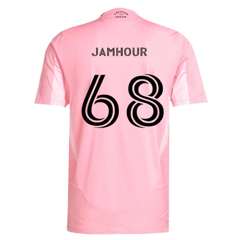 Danxen Kinderen Mohammed Jamhour #68 Roze Zwart Thuisshirt Thuistenue 2026/27 T-Shirt België