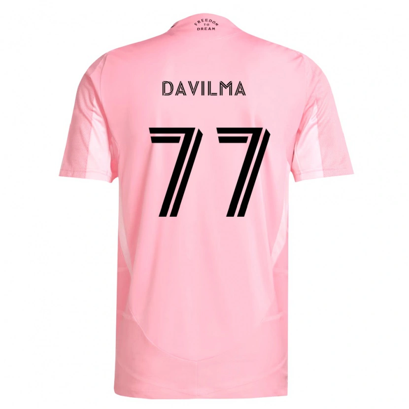Danxen Kinderen Kensly Davilma #77 Roze Zwart Thuisshirt Thuistenue 2026/27 T-Shirt België