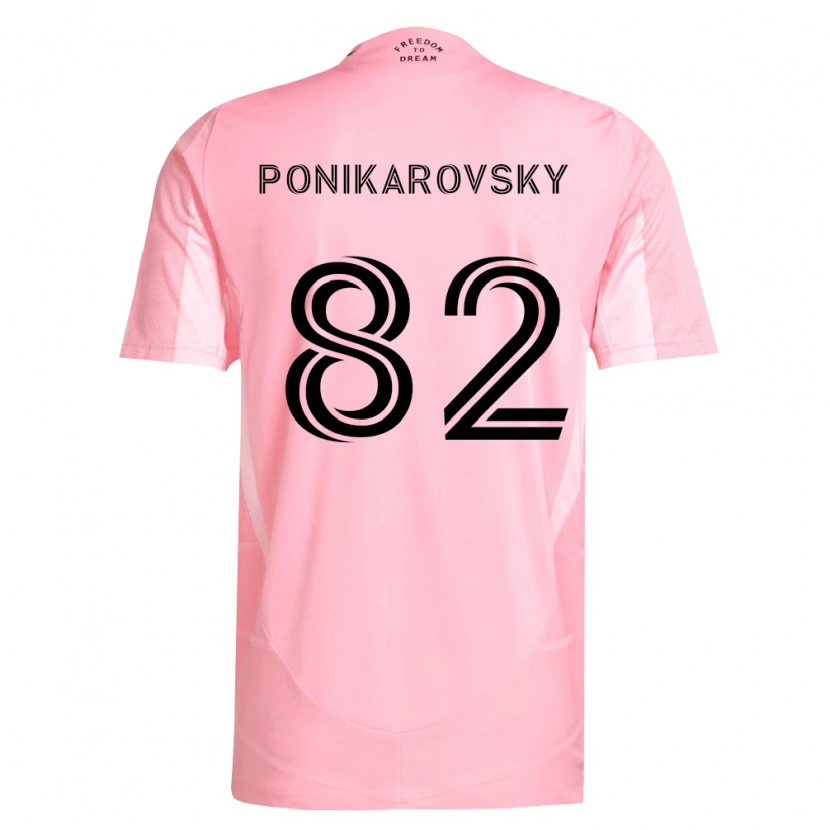 Danxen Kinderen Max Ponikarovsky #82 Roze Zwart Thuisshirt Thuistenue 2026/27 T-Shirt België