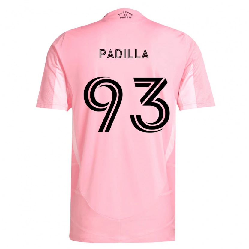 Danxen Kinderen Leandro Padilla #93 Roze Zwart Thuisshirt Thuistenue 2026/27 T-Shirt België