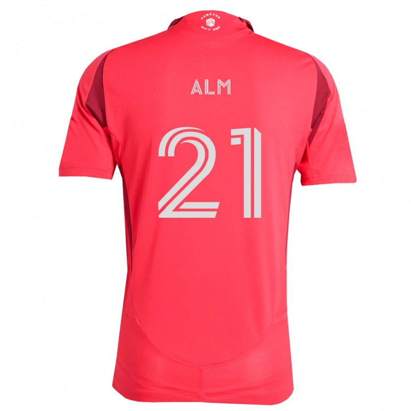 Danxen Kinderen Rasmus Alm #21 Magenta Wit Thuisshirt Thuistenue 2026/27 T-Shirt België