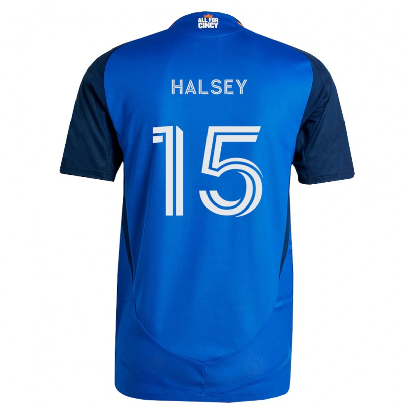 Danxen Kinderen Bret Halsey #15 Koninklijk Blauw Oranje Thuisshirt Thuistenue 2026/27 T-Shirt België