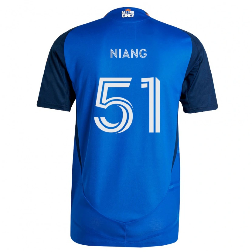 Danxen Kinderen Cheikhou Niang #51 Koninklijk Blauw Oranje Thuisshirt Thuistenue 2026/27 T-Shirt België