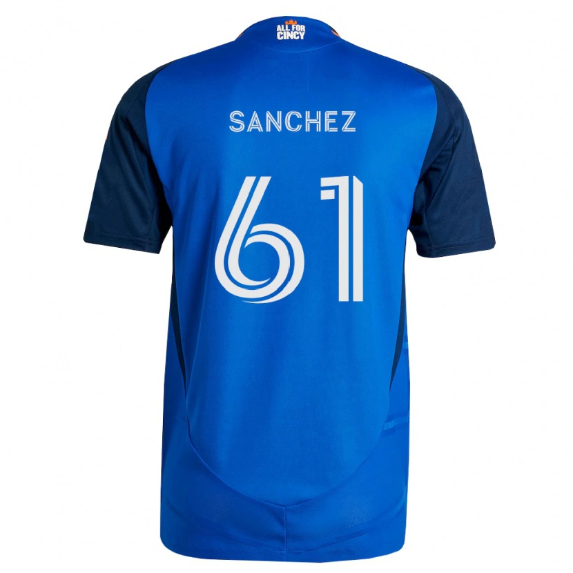 Danxen Kinderen Santiago Sanchez #61 Koninklijk Blauw Oranje Thuisshirt Thuistenue 2026/27 T-Shirt België
