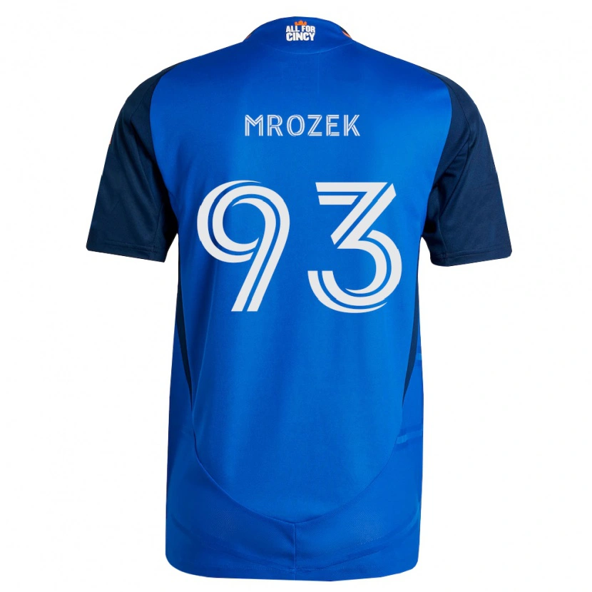 Danxen Kinderen Fabian Mrozek #93 Koninklijk Blauw Oranje Thuisshirt Thuistenue 2026/27 T-Shirt België