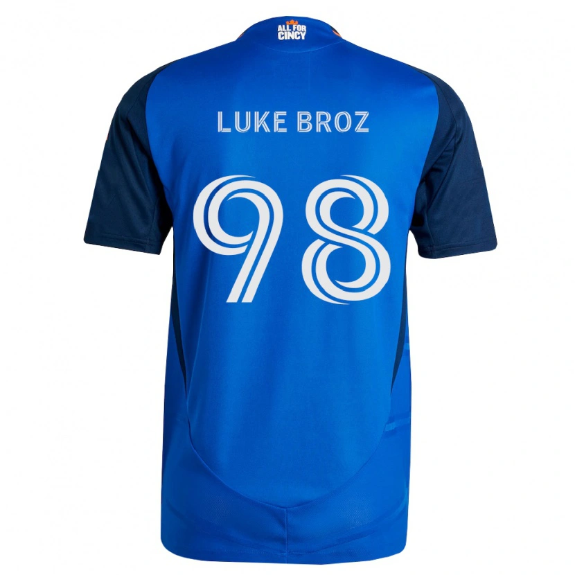 Danxen Kinderen Luke Broz #98 Koninklijk Blauw Oranje Thuisshirt Thuistenue 2026/27 T-Shirt België