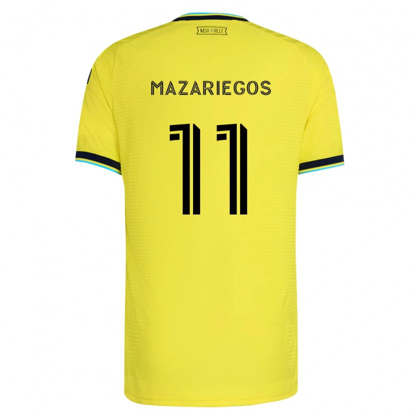 Danxen Kinderen Jacob Mazariegos #11 Helder Geel Marineblauw Thuisshirt Thuistenue 2026/27 T-Shirt België