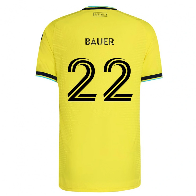 Danxen Kinderen Josh Bauer #22 Helder Geel Marineblauw Thuisshirt Thuistenue 2026/27 T-Shirt België