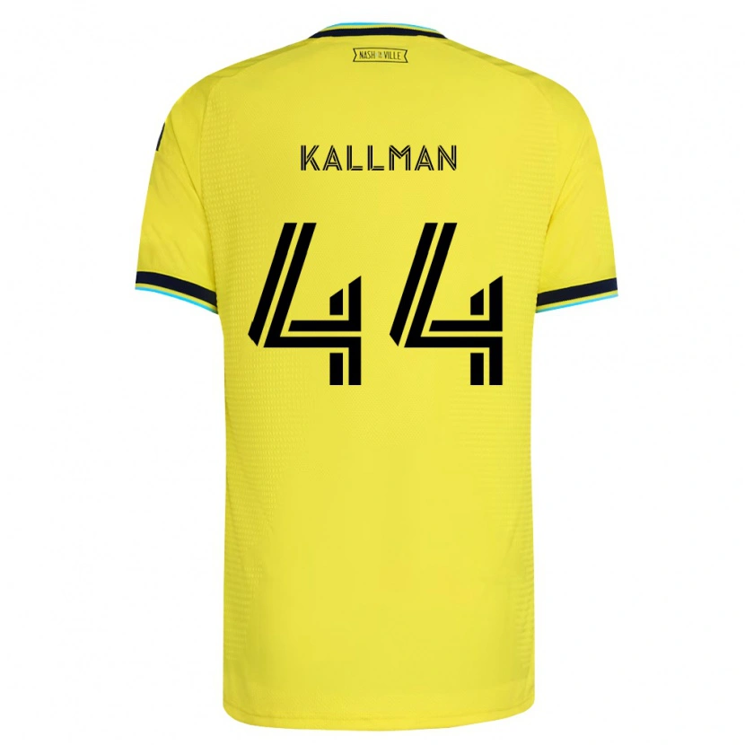 Danxen Kinderen Brent Kallman #44 Helder Geel Marineblauw Thuisshirt Thuistenue 2026/27 T-Shirt België