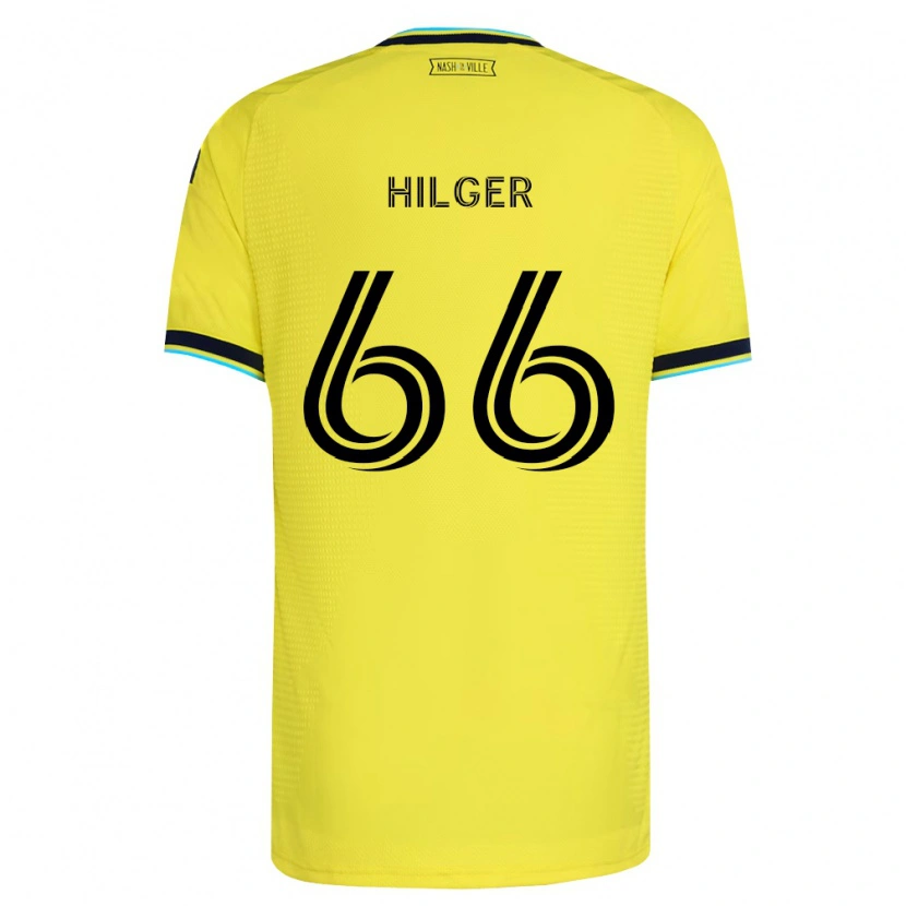 Danxen Kinderen Brooks Hilger #66 Helder Geel Marineblauw Thuisshirt Thuistenue 2026/27 T-Shirt België