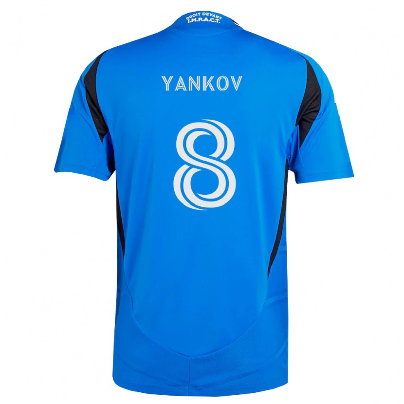Danxen Kinderen Dominik Yankov #8 Blauw Wit Zwart Thuisshirt Thuistenue 2026/27 T-Shirt België