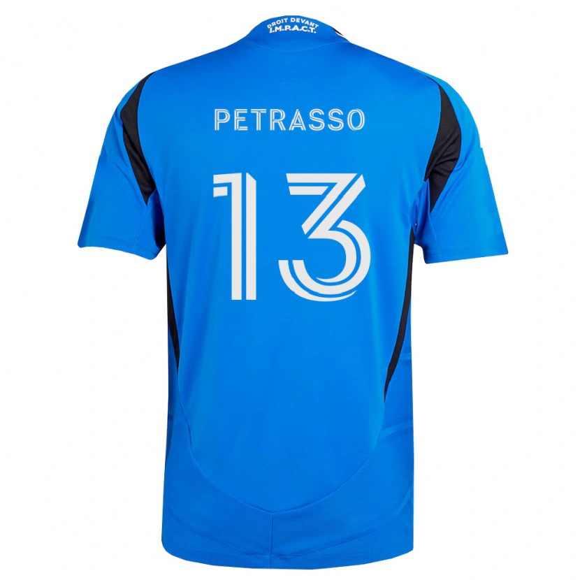 Danxen Kinderen Luca Petrasso #13 Blauw Wit Zwart Thuisshirt Thuistenue 2026/27 T-Shirt België